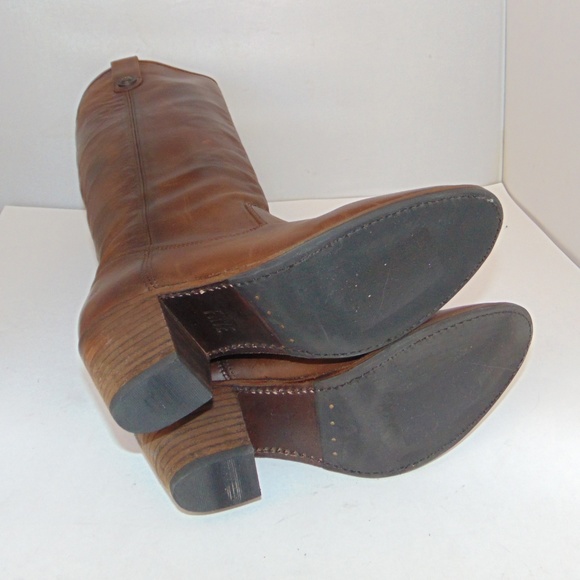 Frye Jackie Button Brown Vintage Leather 7.5 - Picture 8 of 8